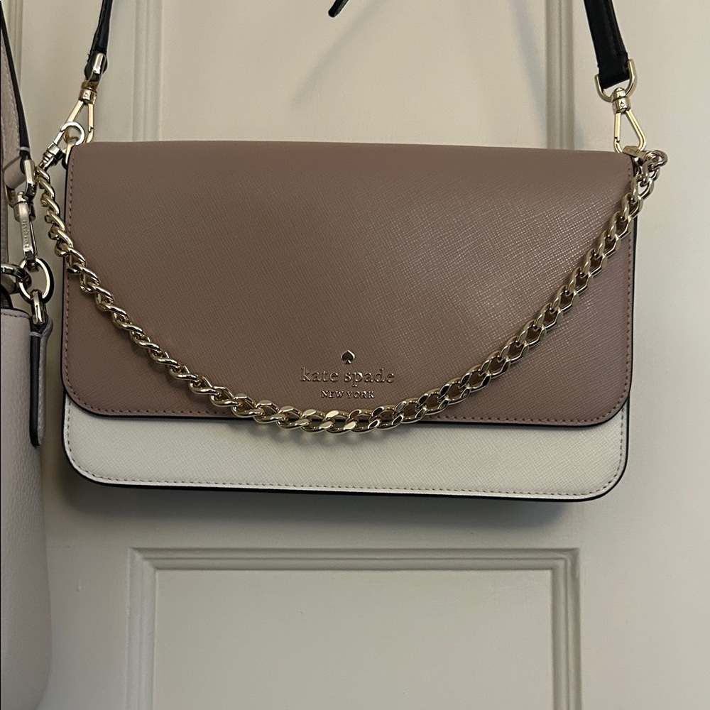 Kate Spade Tan and Cream Crossbody Bag